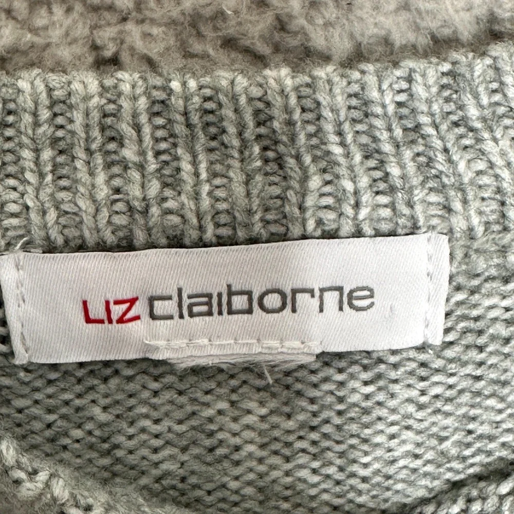 Liz Claiborne Cable Knit Sweater Womens Sz XL Y2K Cable Knit Boho Cozy Y2K - Picture 7 of 9